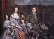 John Michael Wright The Family of Sir Robert Vyner seated before the garden at Swakeleys France oil painting artist